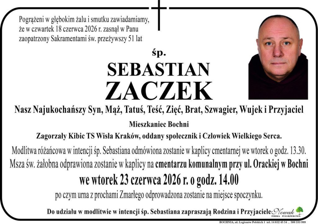 Klepsydra – Śp. Sebastian Zaczek