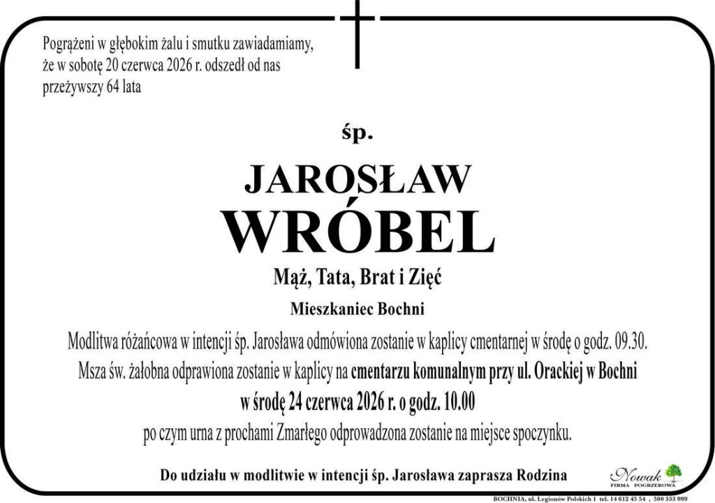 Klepsydra – Śp. Jarosław Wróbel