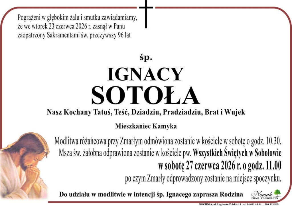 Klepsydra – Śp. Ignacy Sotoła