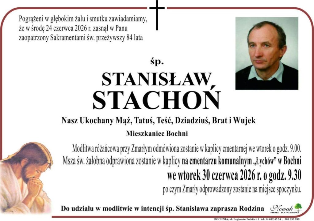 Klepsydra – Śp. Stanisław Stachoń