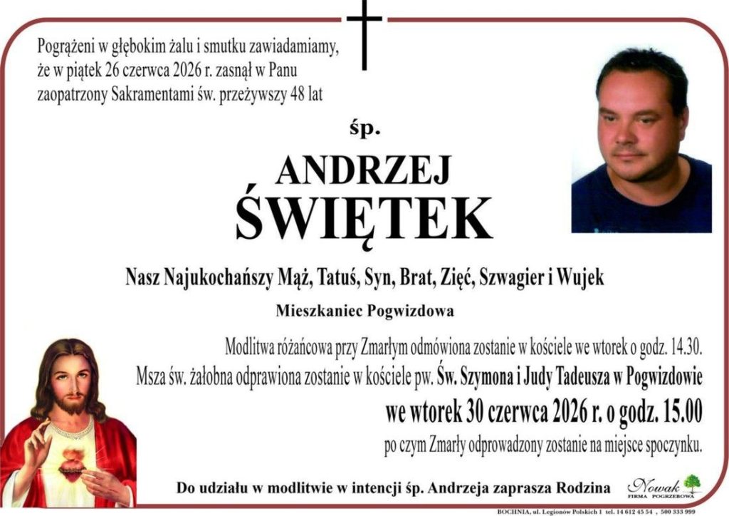 Klepsydra – Śp. Andrzej Świętek