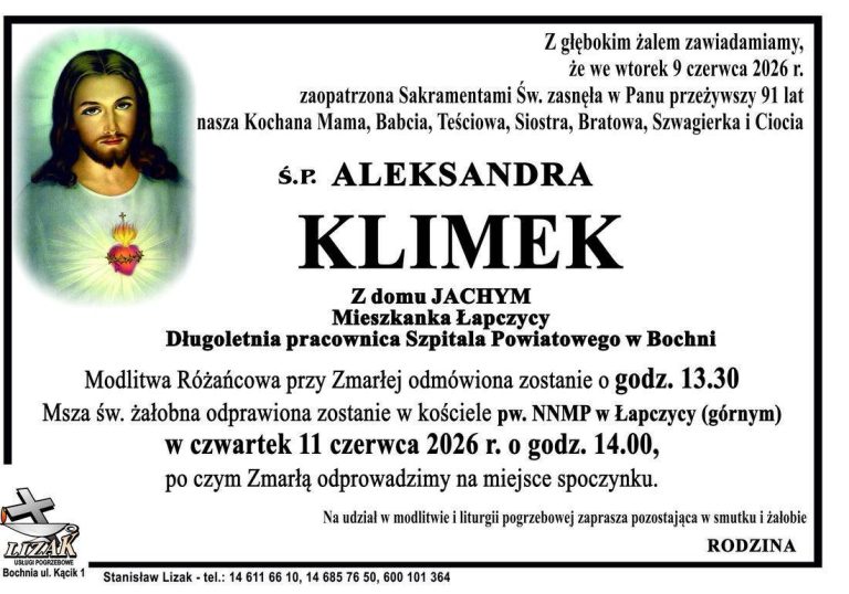 Śp. Aleksandra Klimek