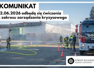 W piątek ćwiczenia służb ratunkowych w Bochni i Rzezawie. Możliwe utrudnienia
