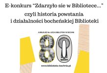 Biblioteka w Bochni zaprasza do e-konkursu z okazji 80-lecia działalności