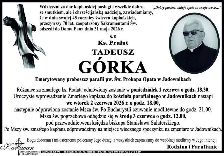 Śp. ks. prałat Tadeusz Górka