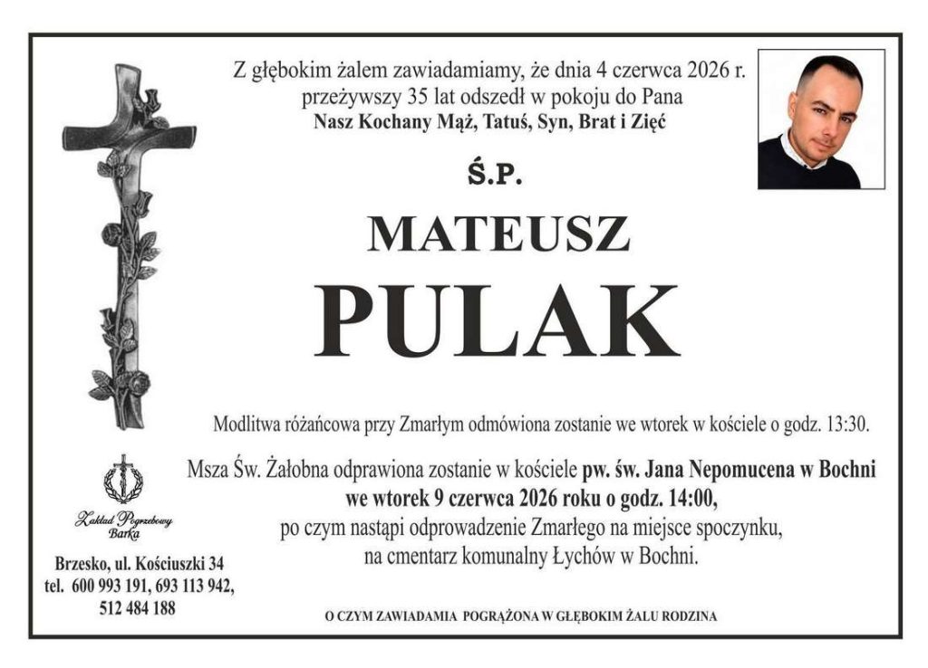 Klepsydra – Śp. Mateusz Pulak